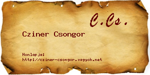 Cziner Csongor névjegykártya