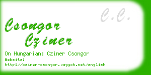csongor cziner business card